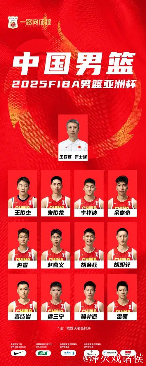 中国男篮出征男篮亚洲杯 辽篮无人进入大名单
